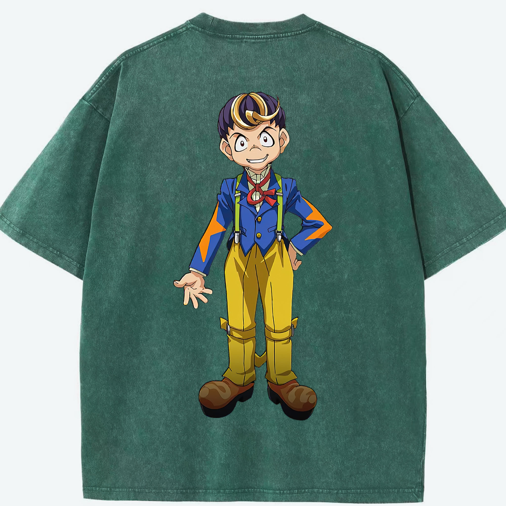 （画像用） 遊☆戯☆王 Yu-Gi-Oh! 綿100% ヴィンテージ風 半袖Tシャツ（背面プリント）